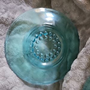 Hazel Atlas clear center hobnail saucer